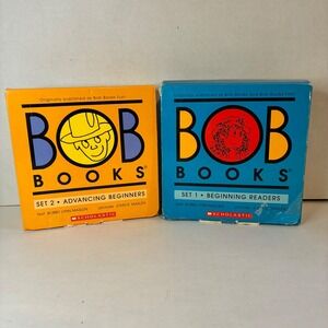 Bob Books Set 1 and 2 Beginning Readers Advancing Beginners Scholastic Lot Kids